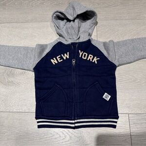 New Ralph Lauren Blue Label Kids 24M Jacket Navy and Gray Hoodie New York